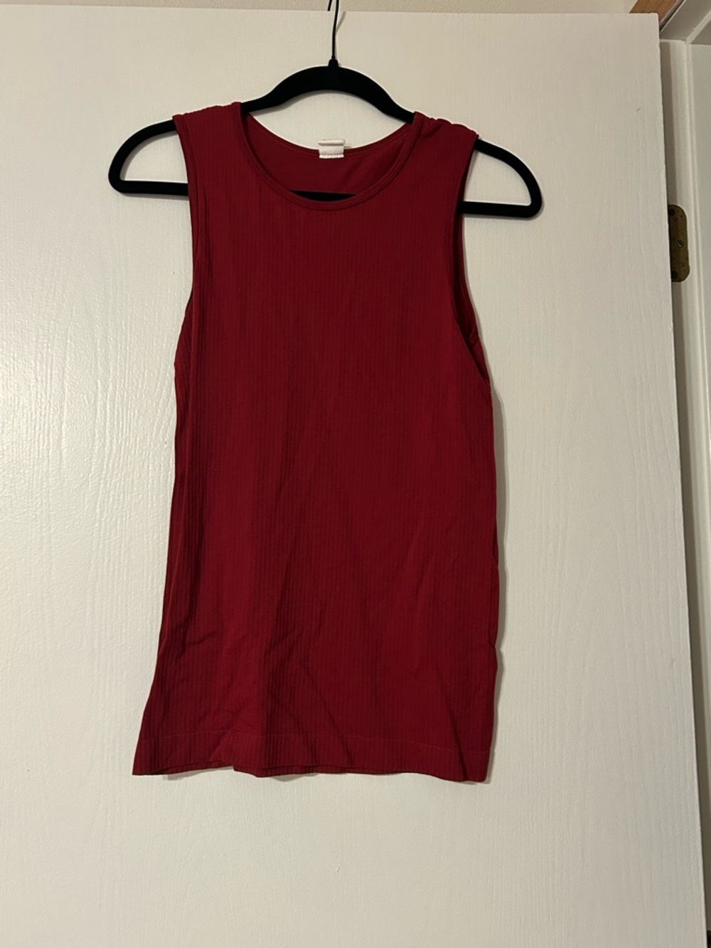 ZYIA Deep Red Ribbed Tank Top